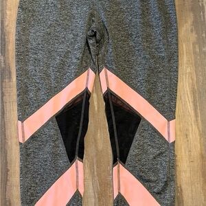 Xersion Charcoal/black and Coral Leggings